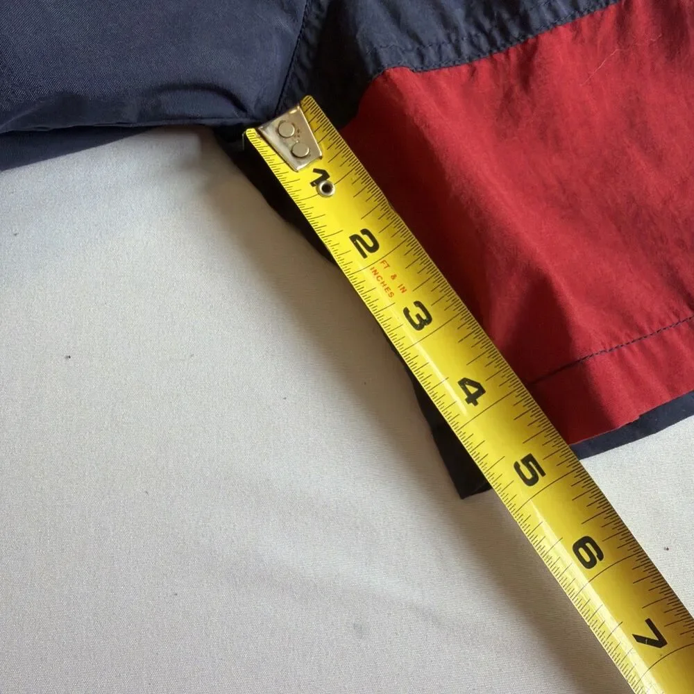 Old Navy Men’s Colorblock Swim Trunks Navy Red White Size M Back Pocket
